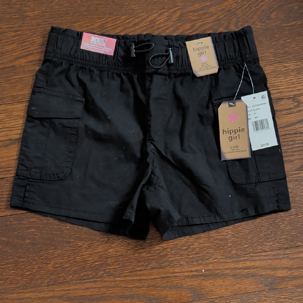 Hippie Girl Black Kids Shorts